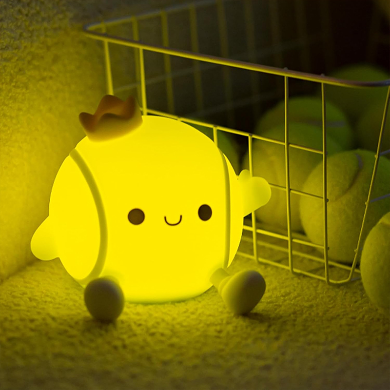 Baby Nursery Egg Light - Sevimli Tenis Gece Lambası Silikon Kreş