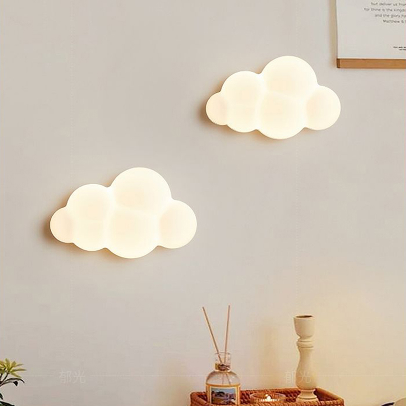 Baby Nursery Egg Light - Beyaz bulut duvar lambaları çocuk odası
