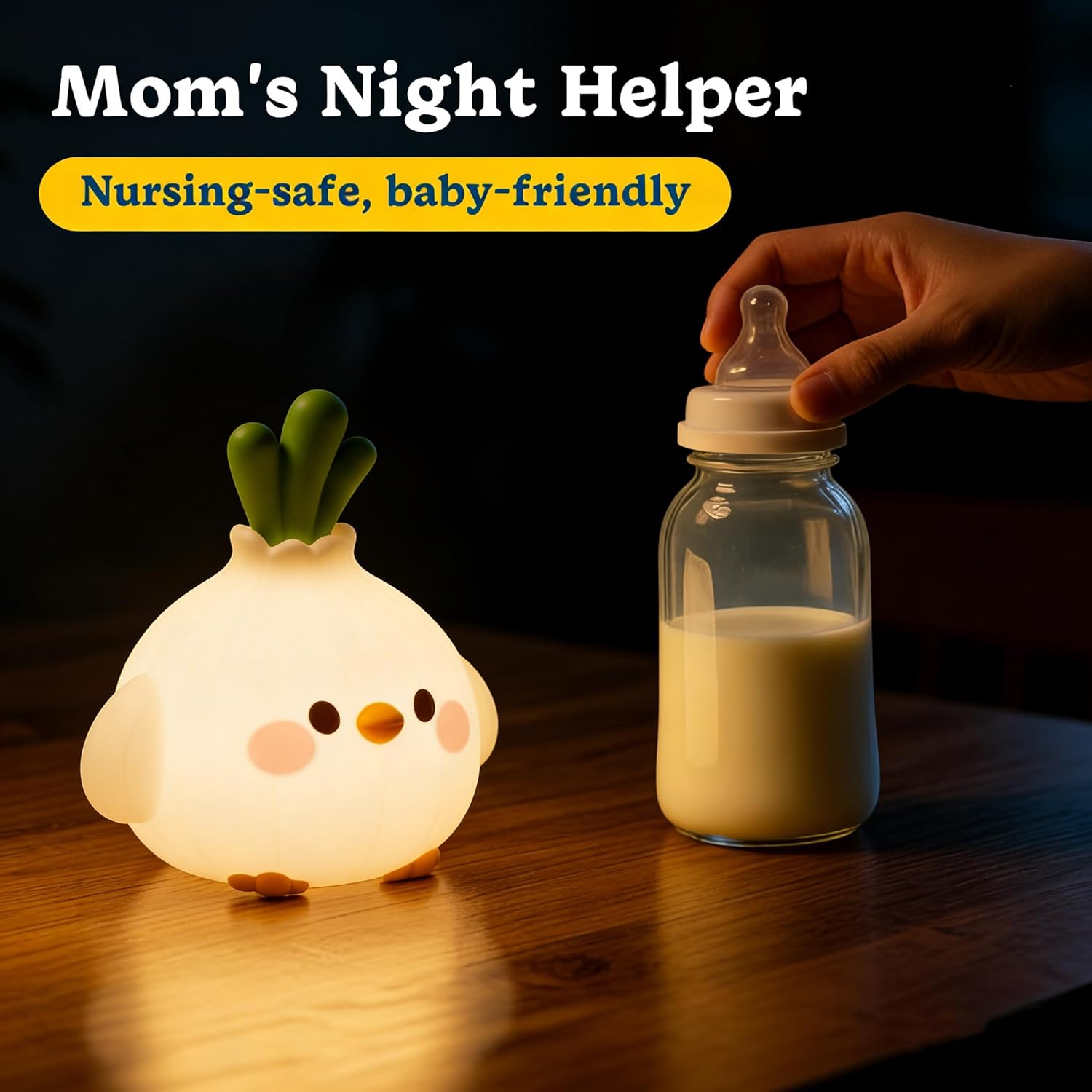 Baby Nursery Colors - Sarımsak Kuş LED Gece Lambası Sevimli