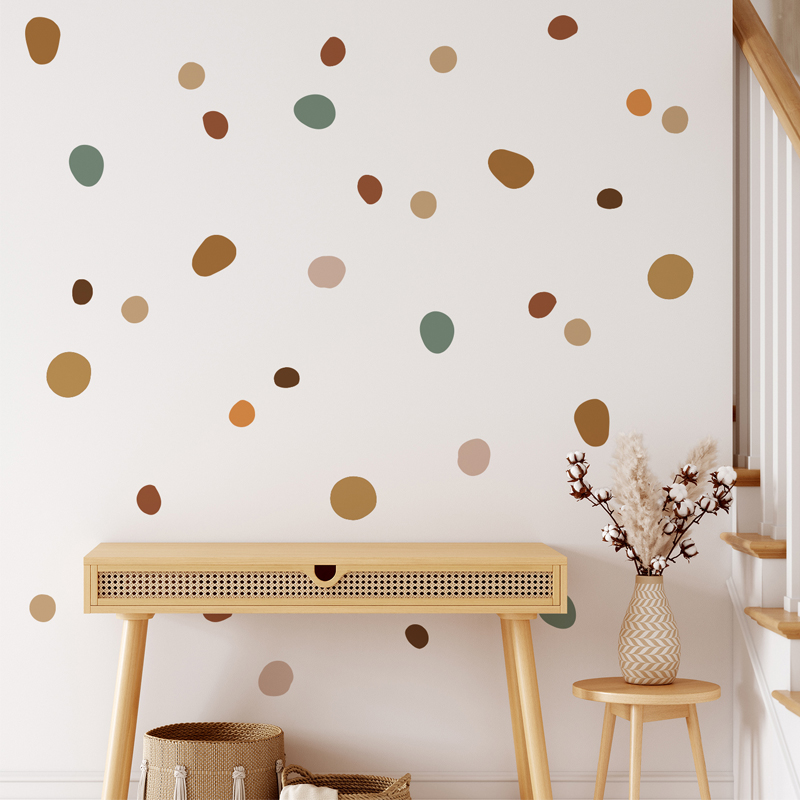 Baby Nursery Vintage Decor - Boho Kreş Puantiyeli Yaratıcı duvar çıkartmaları