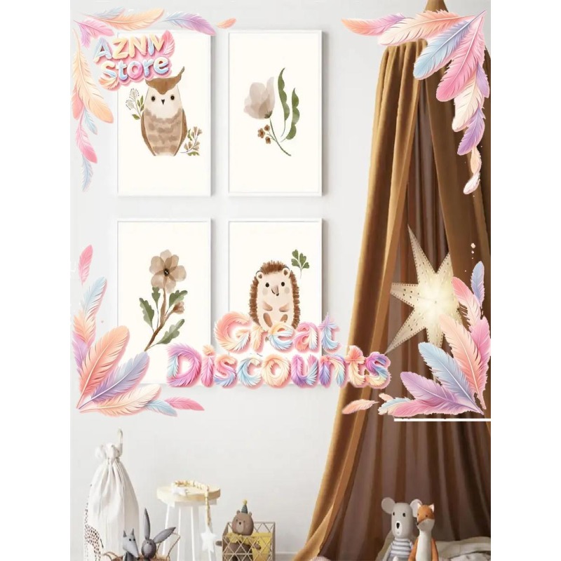 Baby Nursery Animal Theme - 2026 Kreş Duvar Sanatı Sincap Baykuş