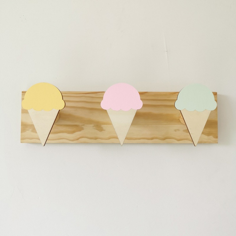 Baby Nursery Hooks - Kız dekoratif kanca ahşap duvar palto
