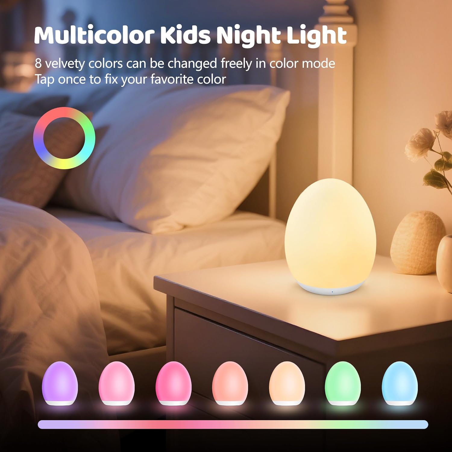 Baby Nursery Colors - Çocuklar Gece Lambası Bebek Yumurta Lambası