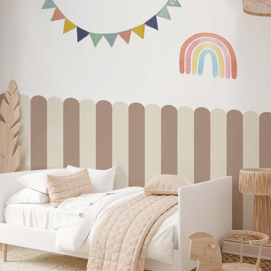 Baby Nursery Decals - Çok renkli Dikey Çizgili Ark Duvar