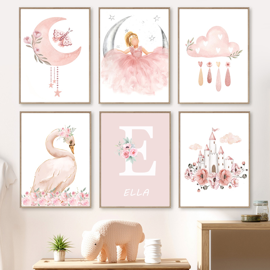 Pembe Melek Kız Güneş Ay Bulut - Animals Baby Nursery incelemesi ve fiyatı