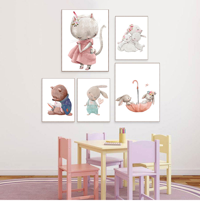 1 adet çerçevesiz dekoratif sa - Animals Baby Nursery incelemesi ve fiyatı