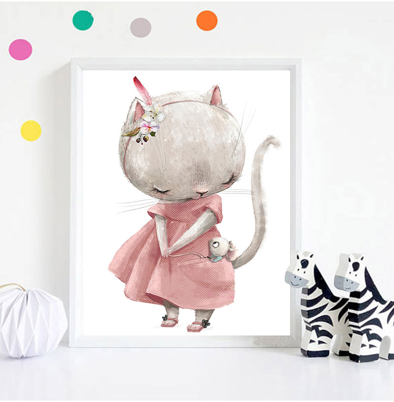 1 adet çerçevesiz dekoratif sa - Animals Baby Nursery incelemesi ve fiyatı