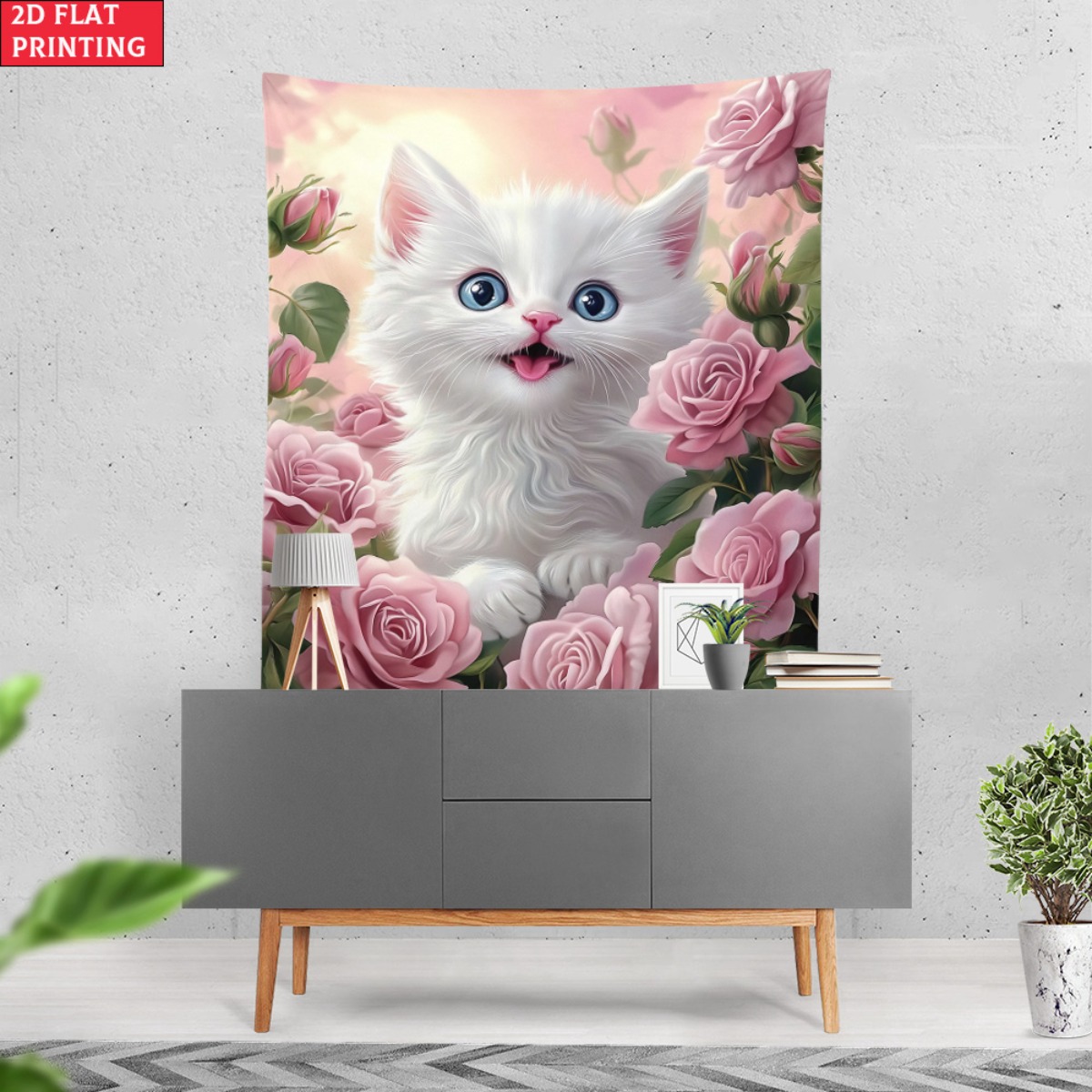 Sevimli beyaz kedi yavrusu gül - Baby Nursery Colors incelemesi ve fiyatı