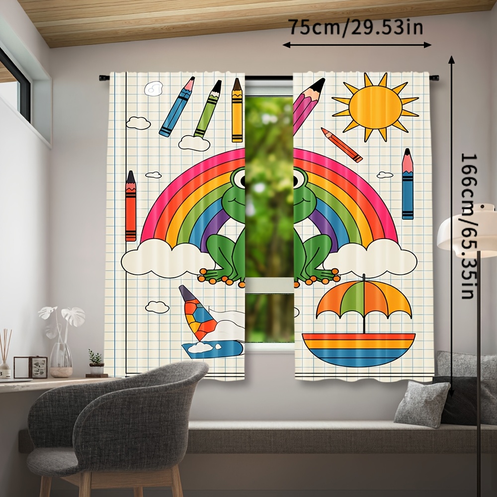 Sevimli Gökkuşağı Kurbağa Perd - Baby Nursery Colors incelemesi ve fiyatı