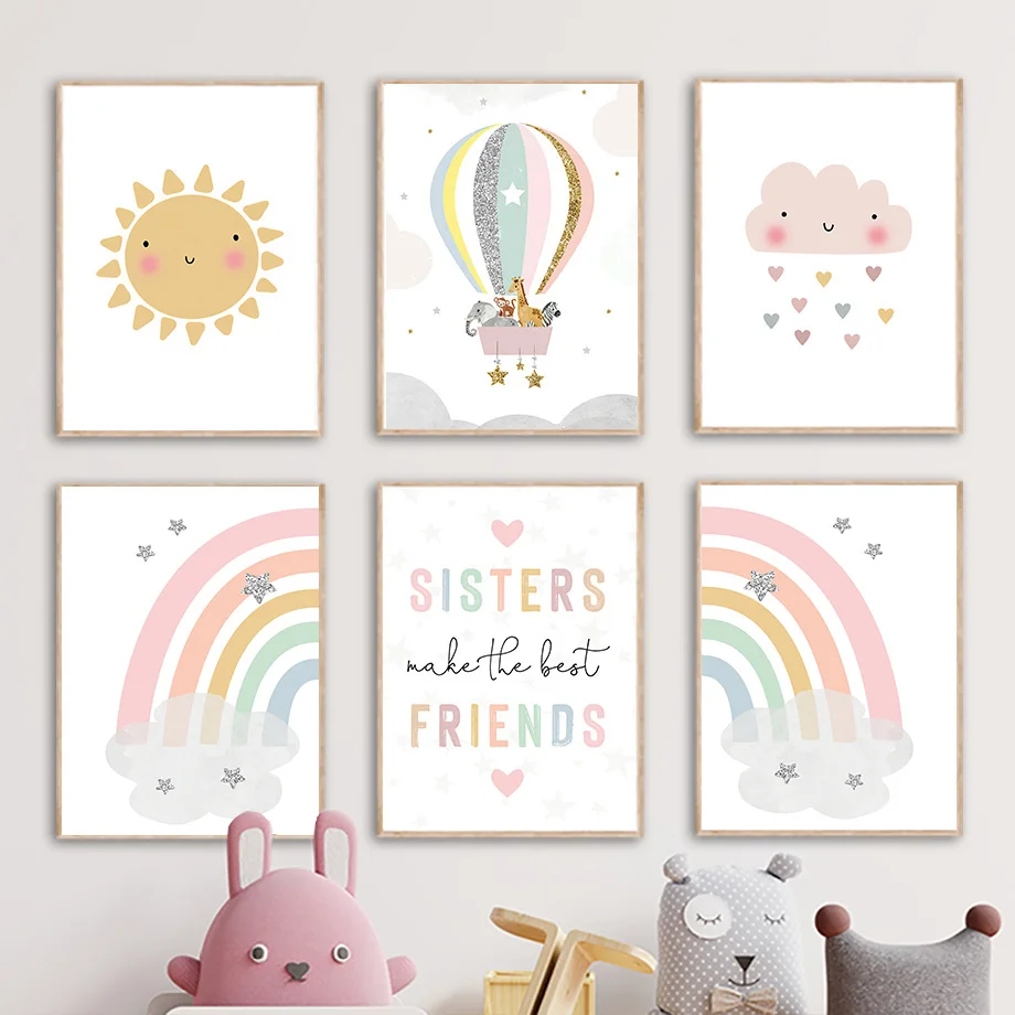Zürafa Fil Sıcak Balon Güneş G - Baby Nursery Name Wall Art incelemesi ve fiyatı