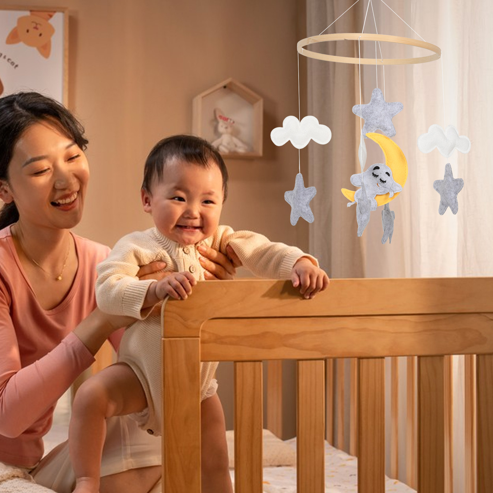 Keçe Hayvan Bebek Beşik Mobili - Animals Baby Nursery incelemesi ve fiyatı