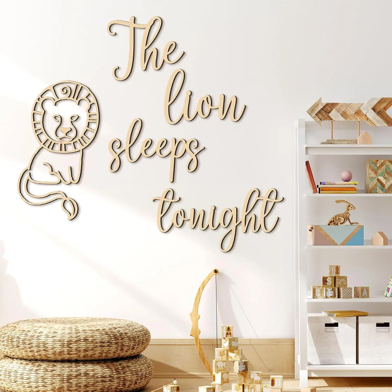 Aslan Bugün Gece Uyuyor Ahşap  - Baby Nursery Animal Theme incelemesi ve fiyatı