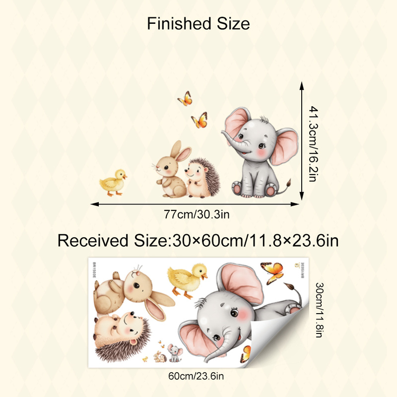 Karikatür Hayvan Duvar Sticker - Baby Nursery Decals incelemesi ve fiyatı