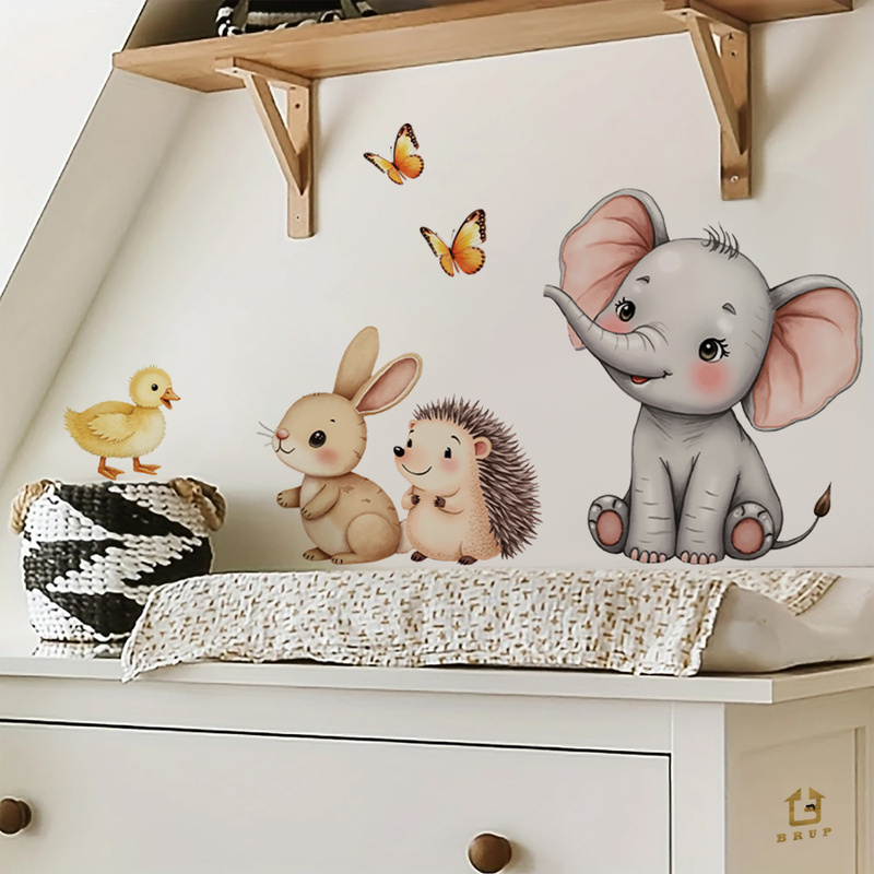 Karikatür Hayvan Duvar Sticker - Baby Nursery Decals incelemesi ve fiyatı