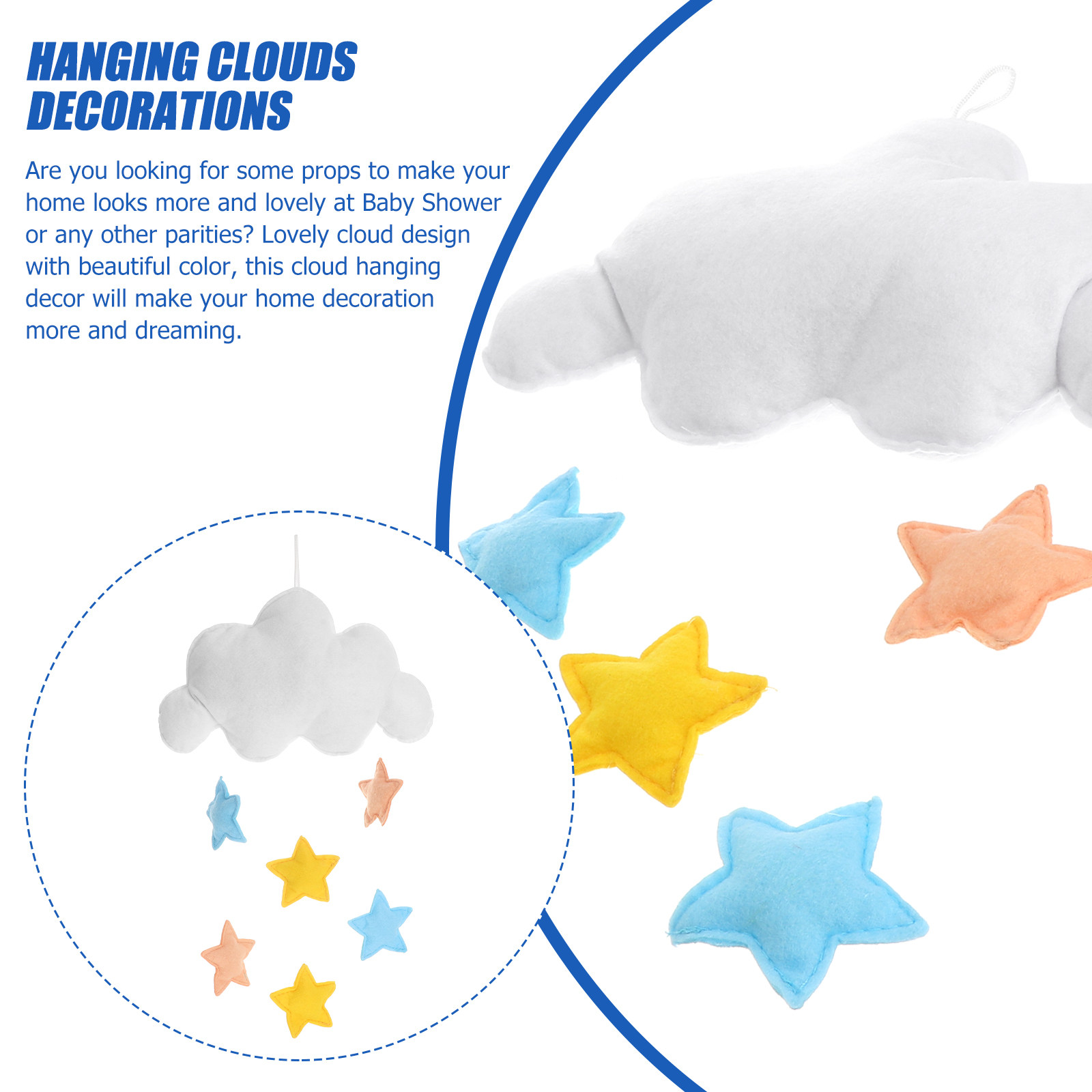 Bulut Yağmur Damlası Asılı Dek - Baby Nursery Colors incelemesi ve fiyatı