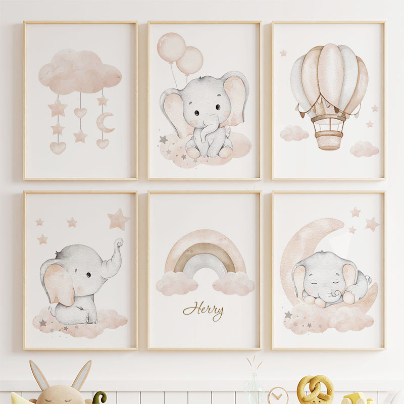 Sevimli Fil Sıcak Balon Ay Gök - Animals Baby Nursery incelemesi ve fiyatı