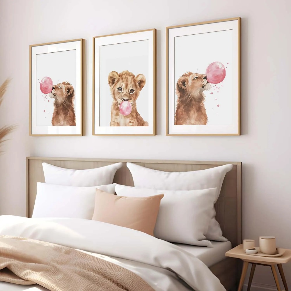 Aslan Yavrusu Kreş Duvar Sanat - Baby Nursery Animal Theme incelemesi ve fiyatı
