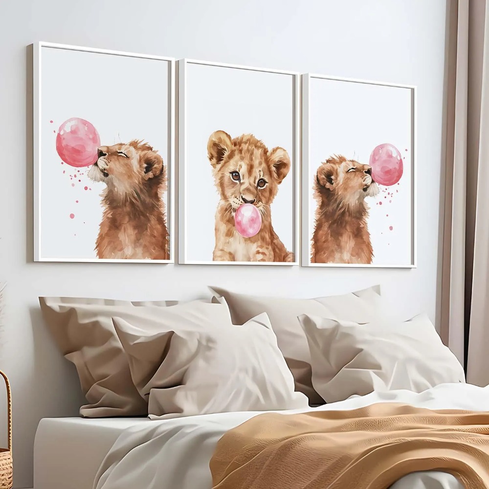 Aslan Yavrusu Kreş Duvar Sanat - Baby Nursery Animal Theme incelemesi ve fiyatı