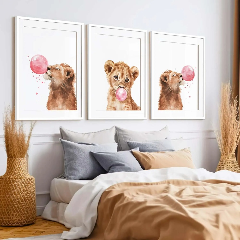 Aslan Yavrusu Kreş Duvar Sanat - Baby Nursery Animal Theme incelemesi ve fiyatı