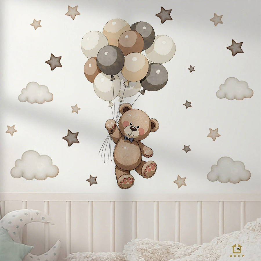 Sevimli Oyuncak Ayı Duvar Çıka - Baby Nursery Decals incelemesi ve fiyatı
