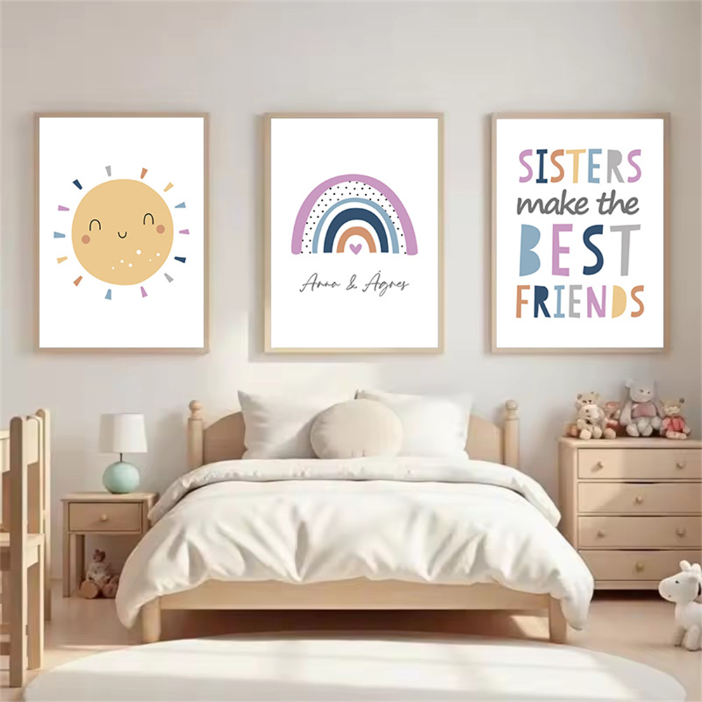 Özel Adlı Poster Karikatür Gün - Baby Nursery Name Wall Art incelemesi ve fiyatı