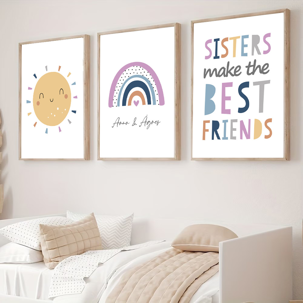 Özel Adlı Poster Karikatür Gün - Baby Nursery Name Wall Art incelemesi ve fiyatı