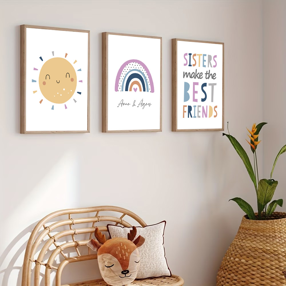 Özel Adlı Poster Karikatür Gün - Baby Nursery Name Wall Art incelemesi ve fiyatı