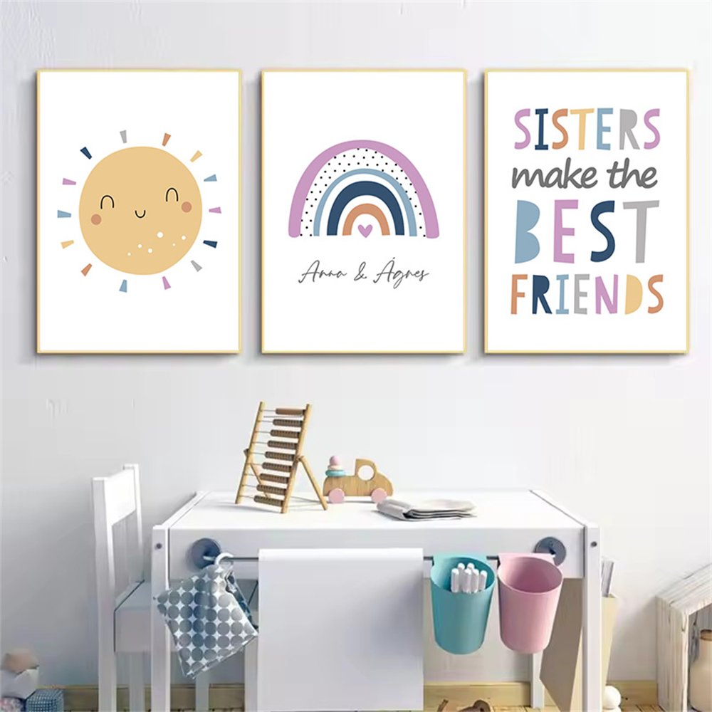 Özel Adlı Poster Karikatür Gün - Baby Nursery Name Wall Art incelemesi ve fiyatı