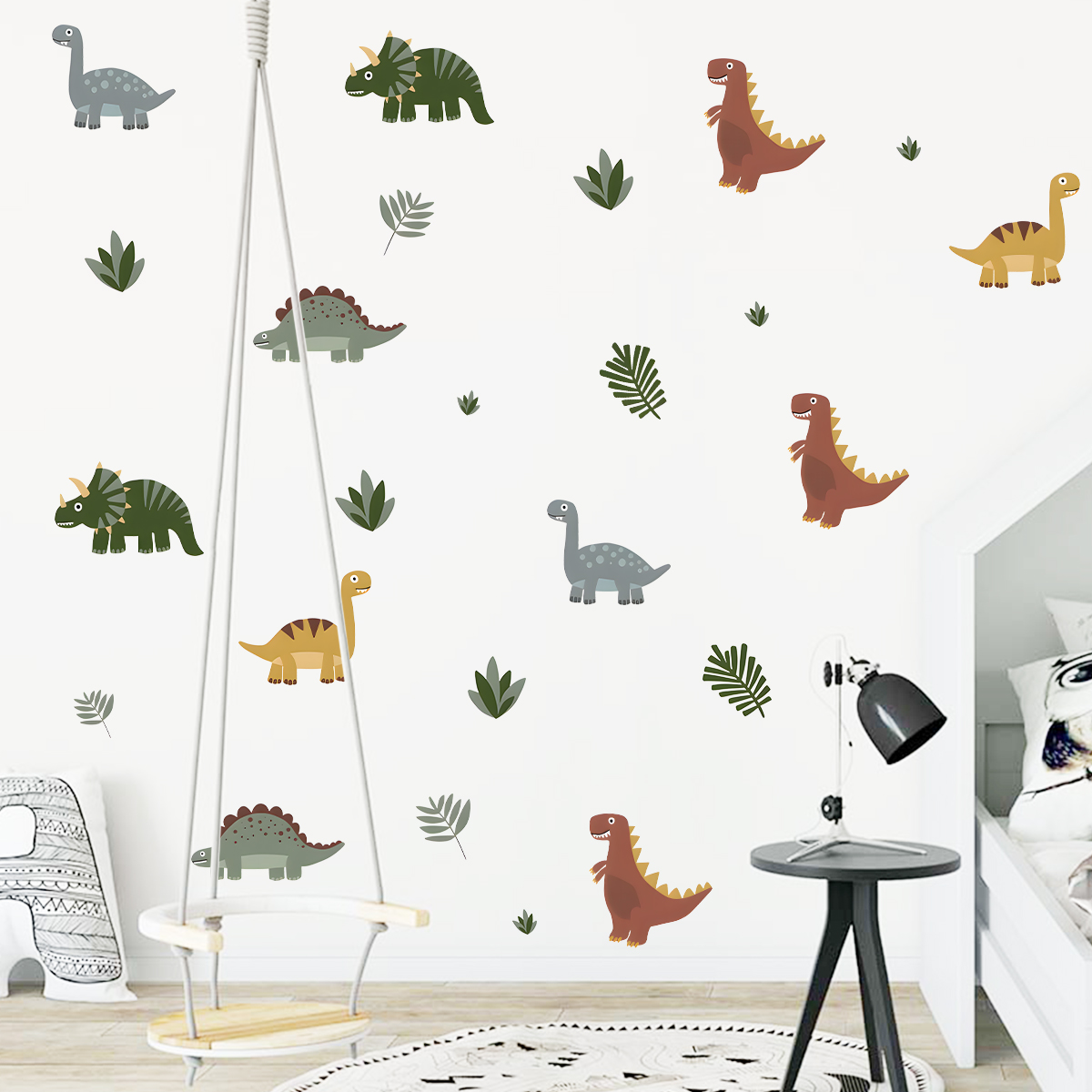 Karikatür Sevimli Dinozor Yapr - Baby Nursery Decals incelemesi ve fiyatı
