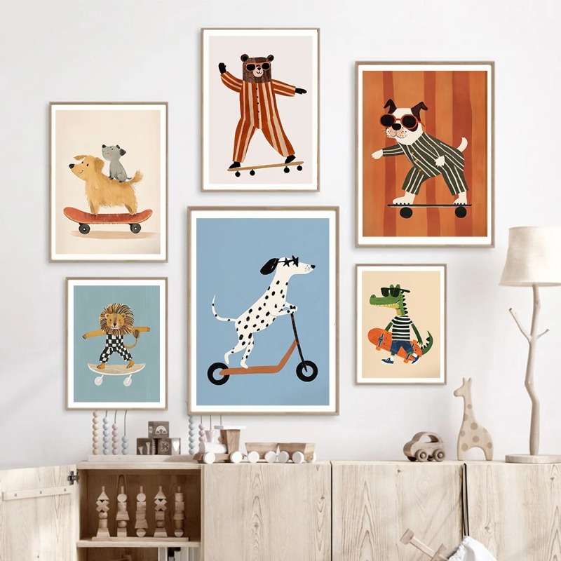 1 adet çerçevesiz Komik Hayvan - Animals Baby Nursery incelemesi ve fiyatı