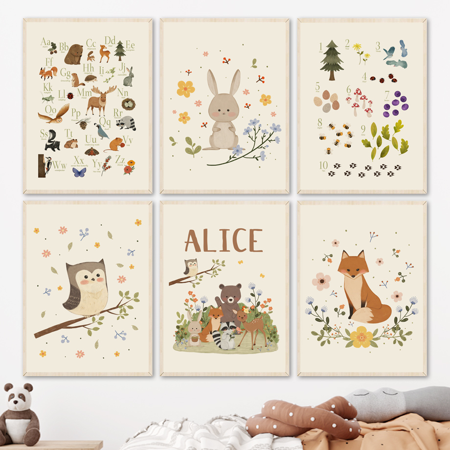 1 adet çerçevesiz Sevimli Tavş - Animals Baby Nursery incelemesi ve fiyatı