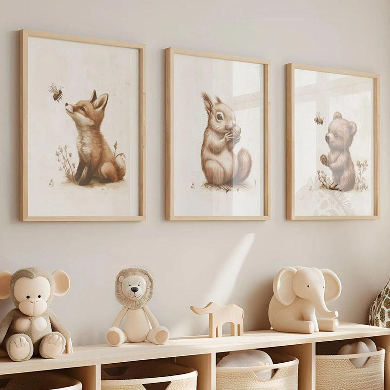 Ayı Tavşan Tilki Geyik Sincap  - Animals Baby Nursery incelemesi ve fiyatı