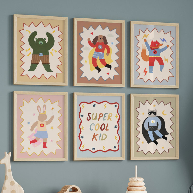 Komik Karikatür Süper Havalı Ç - Animals Baby Nursery incelemesi ve fiyatı